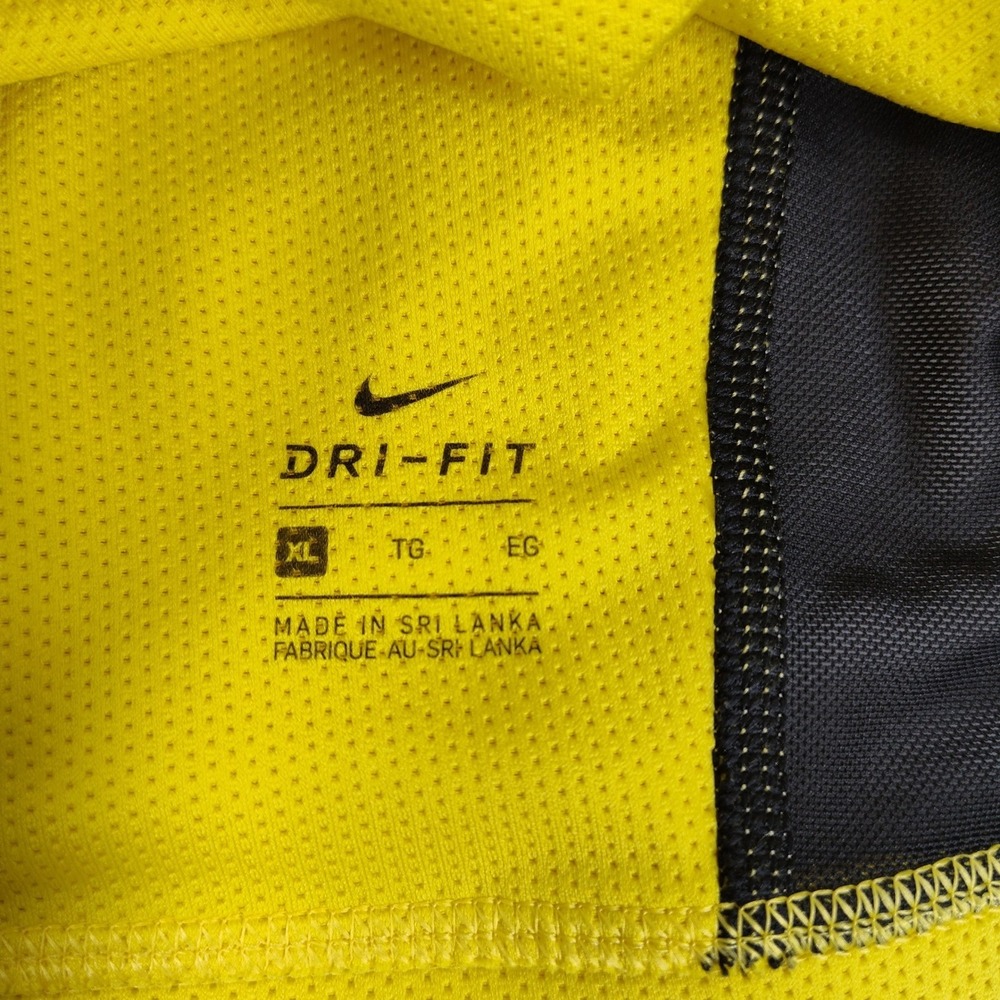 Nike Dri-FIT Women Yellow Black Plaid Mesh Racerback Sports Bra BV3911-703 XL - Picture 6 of 12